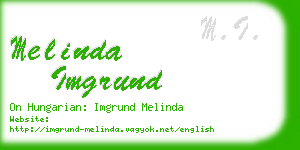 melinda imgrund business card